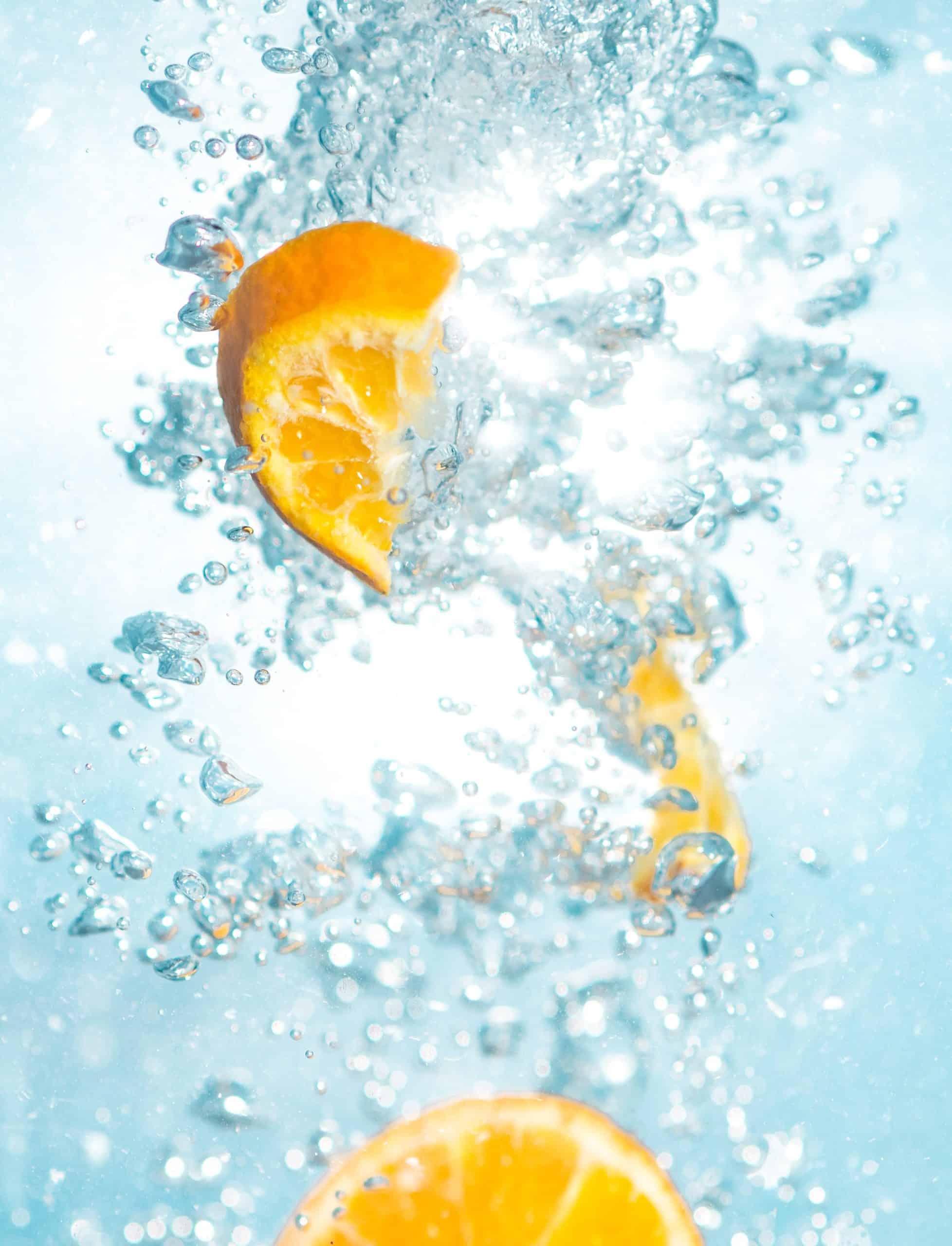 Water with Oranges - Staying hydrated in a Miami