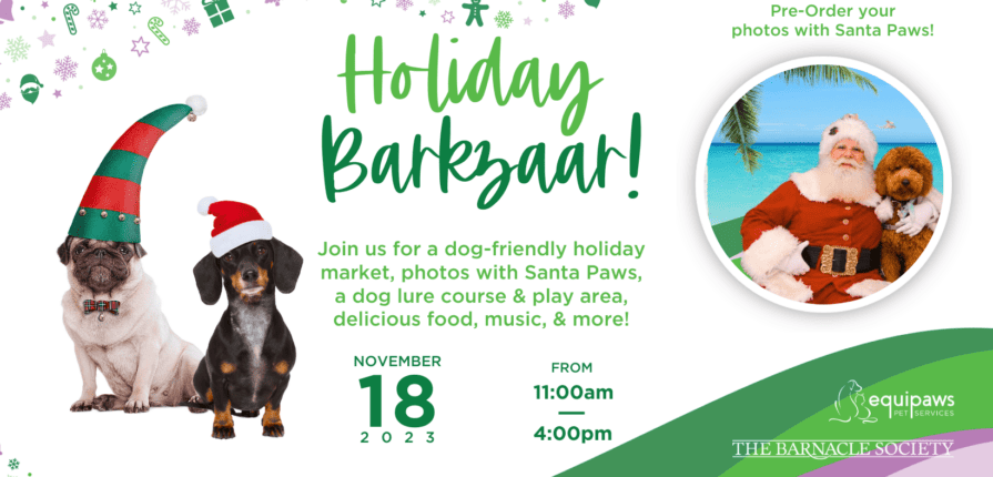 Holiday Barkzaar at the Barnacle dog-friendly event Miami