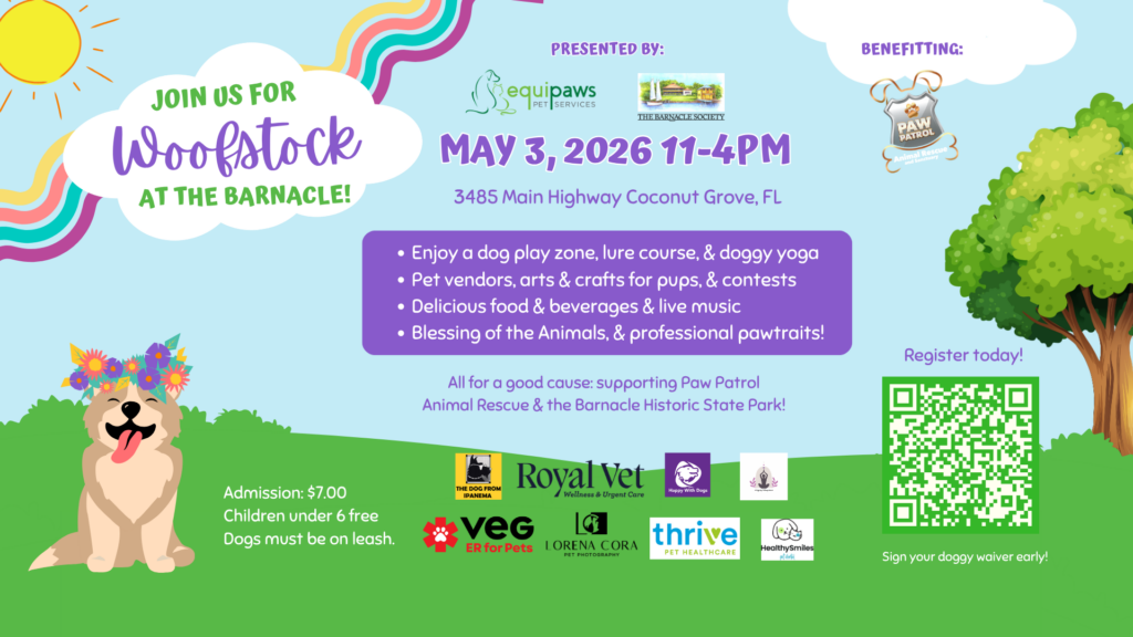 Dog friendly events by Equipaws Pet Services- in Coconut Grove!